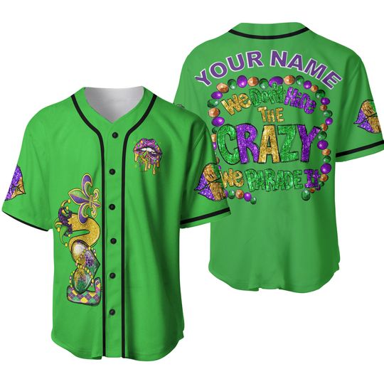 Discover Mardi Gras Baseball Jersey