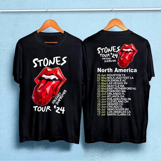Discover 2024 Men T Shirt Casual The Rolling Tour 2024 Stone T-shirt