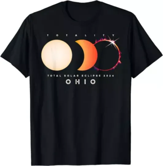 Discover Solar Eclipse 2024 Total Eclipse Ohio America Graphic T-Shirt