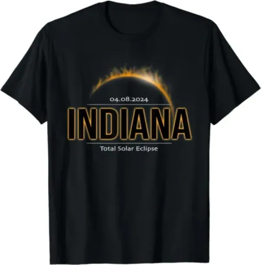 Discover Indiana America April 2024 Path of Totality Solar Eclipse T-Shirt