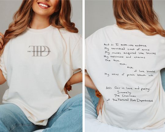 Discover The Tortured Poets Department  Shirt | TTPD Double Sided Tee