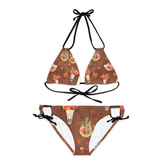 Discover Western Bikini Set, Cowgirl Swimsuit, Cow Skulls