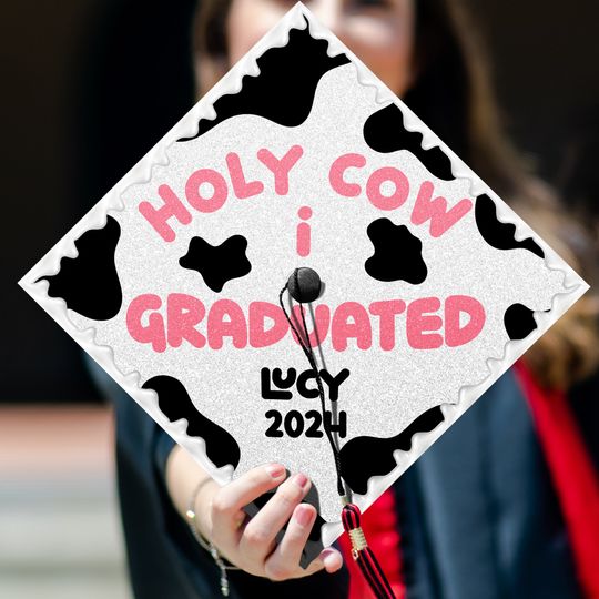 Discover Printed Cow Lovers, Country Girl Personalized Grad Cap Topper, Graduation Gifts