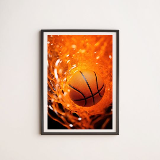 Discover Basketball photograph print out poster in color for teen