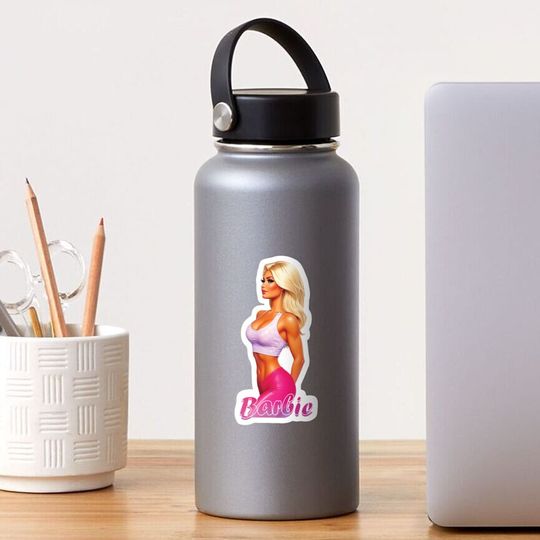 Discover Fitness Barbie style woman Sticker