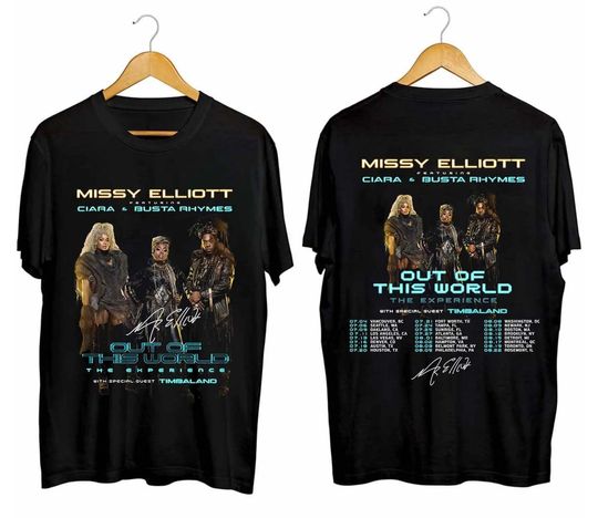 Discover Missy Elliott Out of This World 2024 Tour Signature Shirt