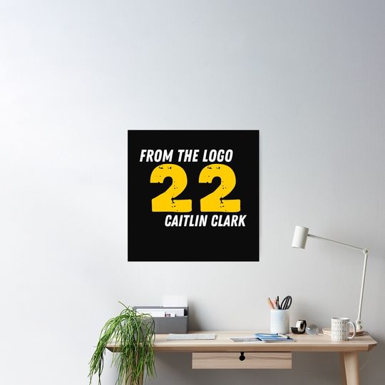 Discover caitlin clark 22 from the logo Poster