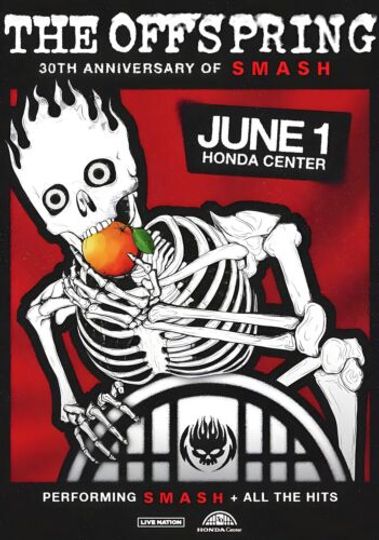 Discover The Offspring 30th Anniversary Of Smash 2024 Tour Poster