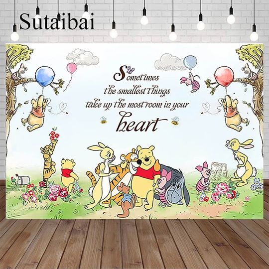 Discover Winnie Backdrop for Party Classic Winnie Photo Background