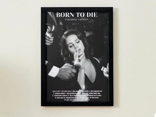 Discover Lana Del Rey Poster, , Born To Die Poster, Album Cover Poster