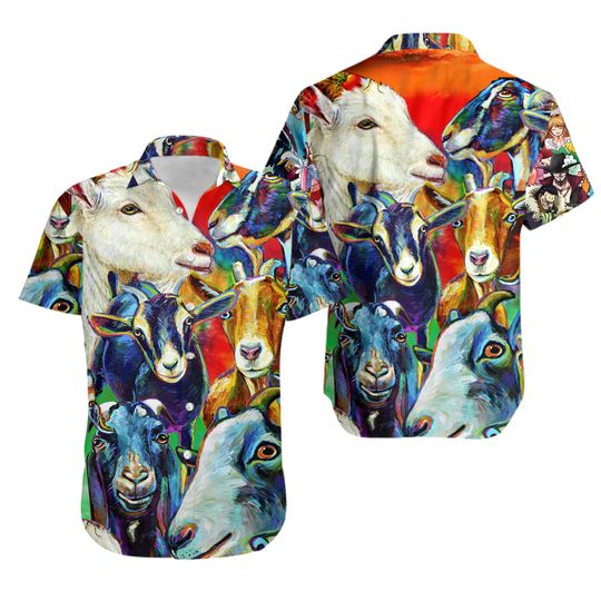 Discover Funny Goat Hawaiian Shirt