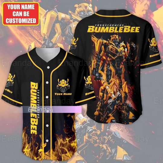Discover Custom Bumblebee Jersey Shirt, Transformers Baseball Jersey