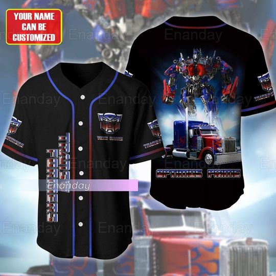Discover Custom Optimus Prime Jersey Shirt, Transformers Baseball Jersey