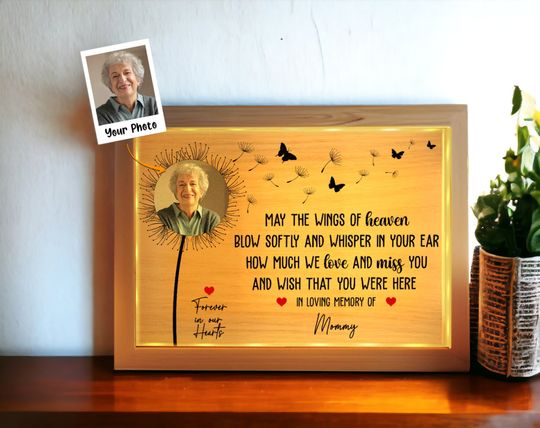 Discover We Love And Miss You Memoria Photo Frame Light Box