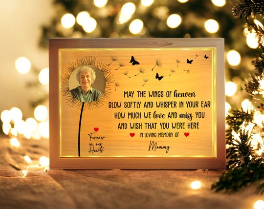 Discover We Love And Miss You Personalized Photo Frame Light Box