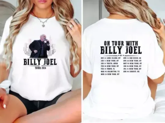 Discover Billy Joel World Tour 2024 T-Shirt