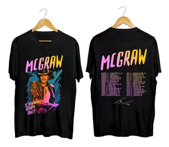 Discover Tim-McGraw 2024 Tour Standing Room Only Signature T-Shirt