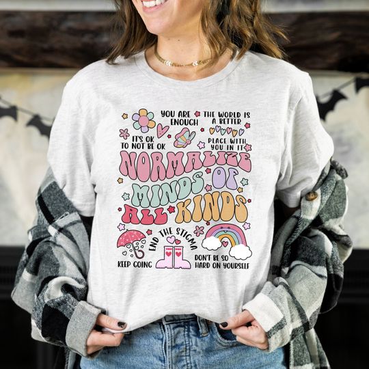 Discover Normalize Minds of All Kinds Shirt, Autism Awareness Shirt for Women, Autism