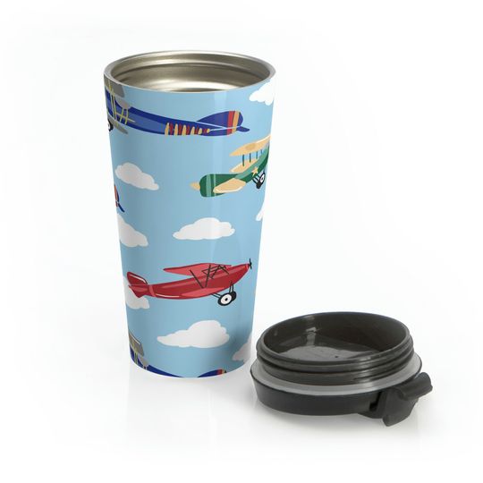 Discover Vintage Airplanes Travel Mug