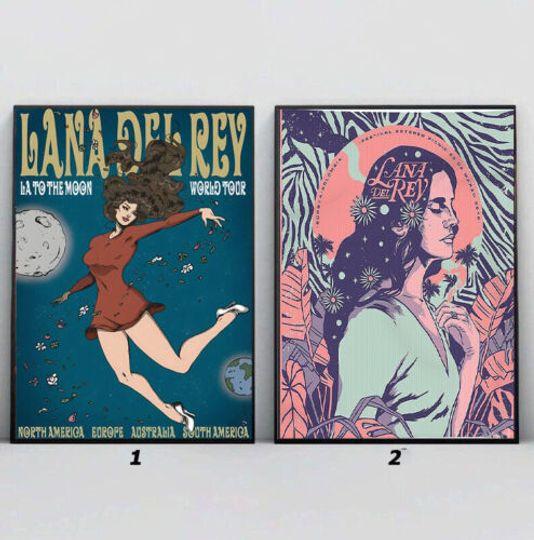 Discover World Tour Lana Del Rey Vintage Poster, Lana Del Rey 90s Singer Poster
