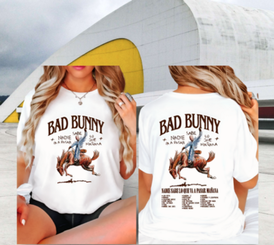 Discover Bad Bunny Most Wanted Tour Shirt 2024 Hot New Nadie Sabe Gift
