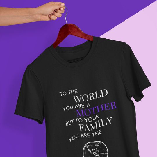 Discover happy mother's day t-shirt "to the world" black