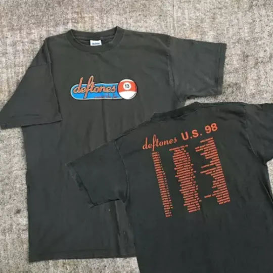 Discover Deftone U.S 1998 Tour Cotton Black Unisex T-shirt S-5XL Men Women