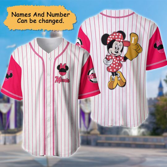 Discover Cute Mouse Pink Baseball Jersey, Mouse Baseball Team