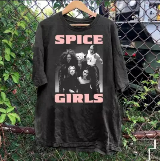 Discover Vintage 90s Spice Girls Graphic Unisex Black T-Shirt