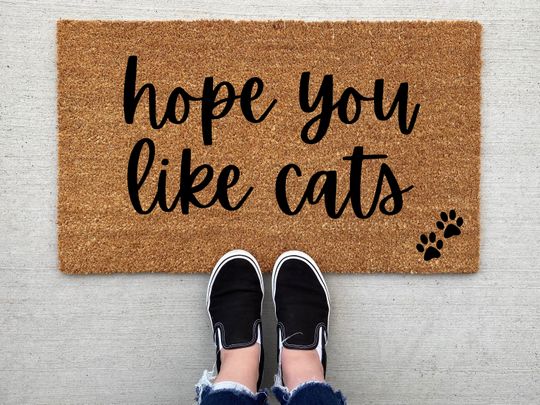 Discover Hope You Like Cats doormat, home decor