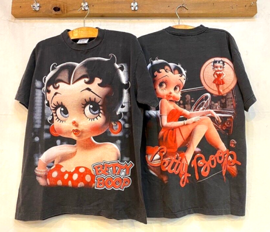 Discover Vintage Betty Boop Shirt  Cartoon Love 3D Doll Toy Anime Movie TV Show shirts