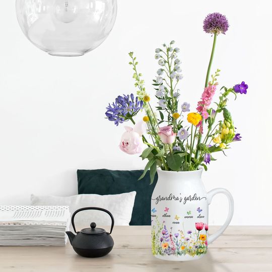 Discover Custom Grandma's Garden Vase, Mother's Day Gift, Gifts for Grandma