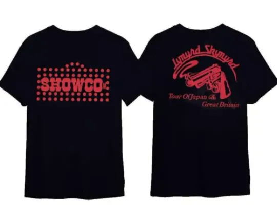 Discover Vintage 1976 Lynyrd Skynyrd Showco Tour of Japan & Great Britain 2 sides shirt