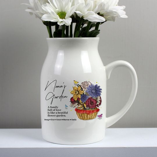 Discover Custom Mom's Garden Flower Vase