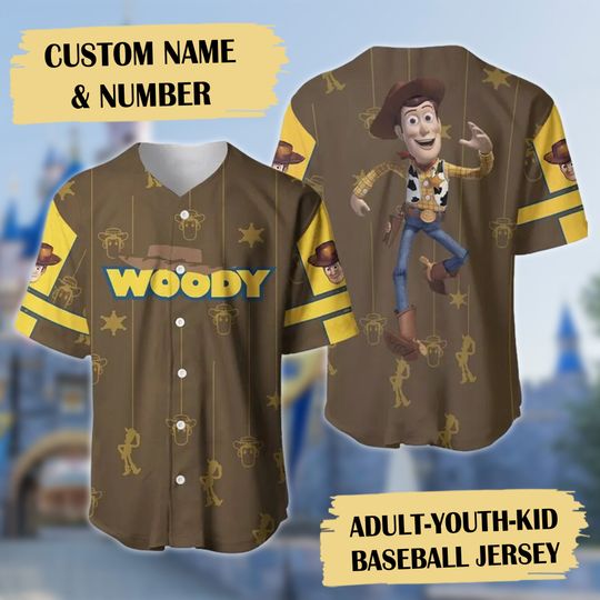 Discover Personalized Toy Puppet Cowboy Baseball Jersey, Toy Adventure Movie Baseball Jersey