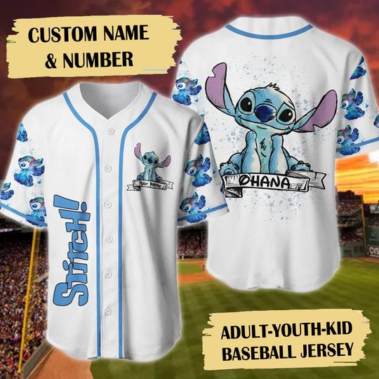 Discover Blue Dog Baseball Jersey, Custom Name Baseball Jersey, Cartoon Movie Jersey Shirt Gift, Blue Dog Jersey