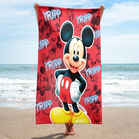 Discover Cute Cartoon Mouse Beach Towel for Summer Fun