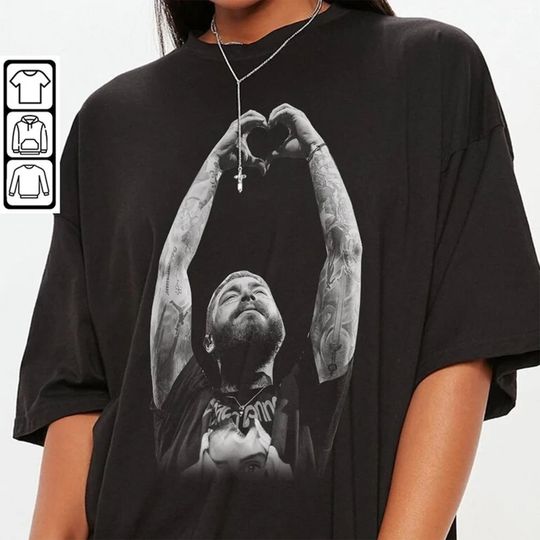 Discover Post Malone Music Rap Vintage Graphic Shirt