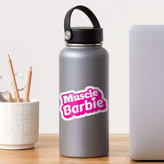 Discover Muscle Gym Barbie Fitness Girl Sticker