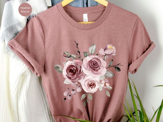 Discover Floral Trendy Nature Spring Rose T-Shirt
