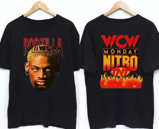 Discover Rodzilla Dennis Rodman Shirt, WW Monday Nitro TNT Shirt
