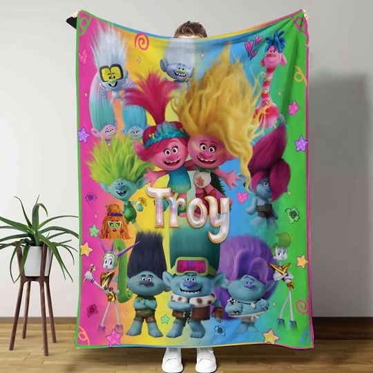 Discover Personalized Trolls Blanket, Trolls Birthday Blanket