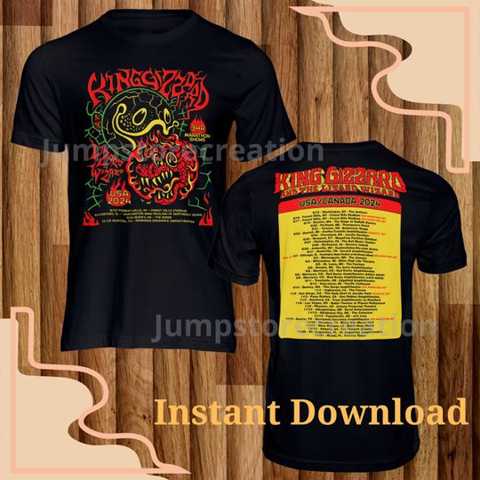 Discover king gizzard and the lizard wizard tour 2024 shirt