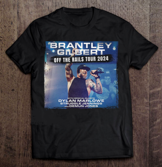 Discover Brantley Gilbert Off The Rails Tour 2024 T-Shirt -