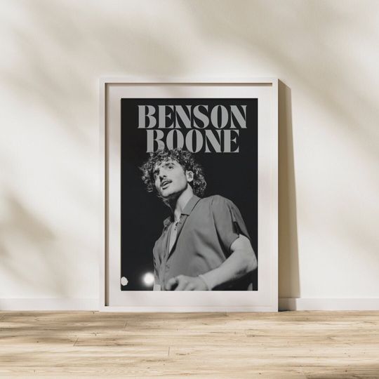 Discover Benson Boone Poster, Music Wall Art, Fireworks and Rollerblades