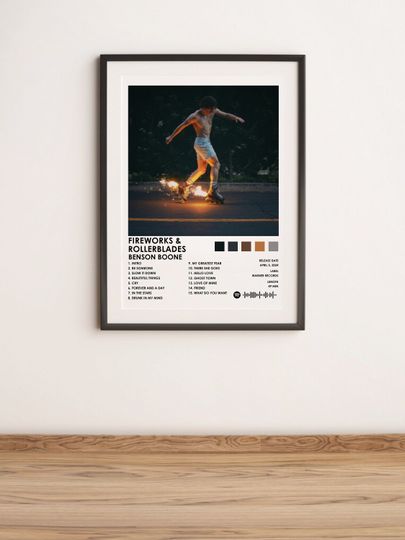 Discover Benson Boone | Fireworks & Rollerblades | Benson Boone Album Poster