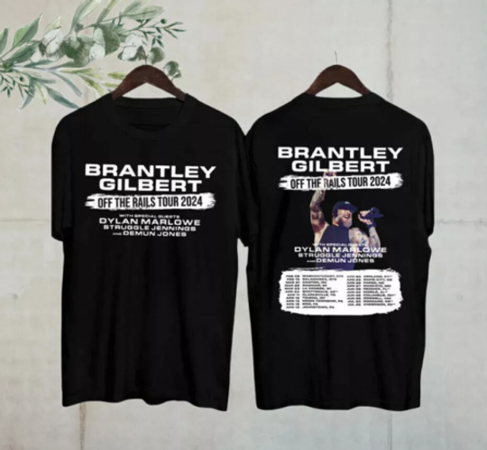 Discover Brantley Gilbert Off The Rails Tour 2024 Shirt