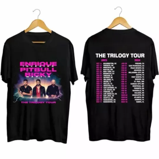 Discover Enrique Iglesias X Pitbull X Ricky Martin The Trilogy Tour 2023 2024 Shirt