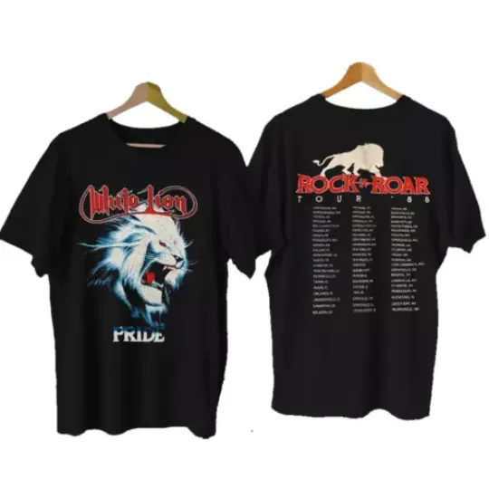 Discover new new   White Lion Pride Tour Band Short Sleeve Unisex Shirt
