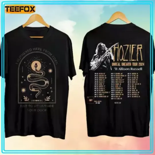 Discover Hozier Unreal Unearth Tour 2024 Concert T-Shirt
